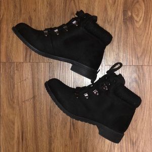 Cute black suede boots